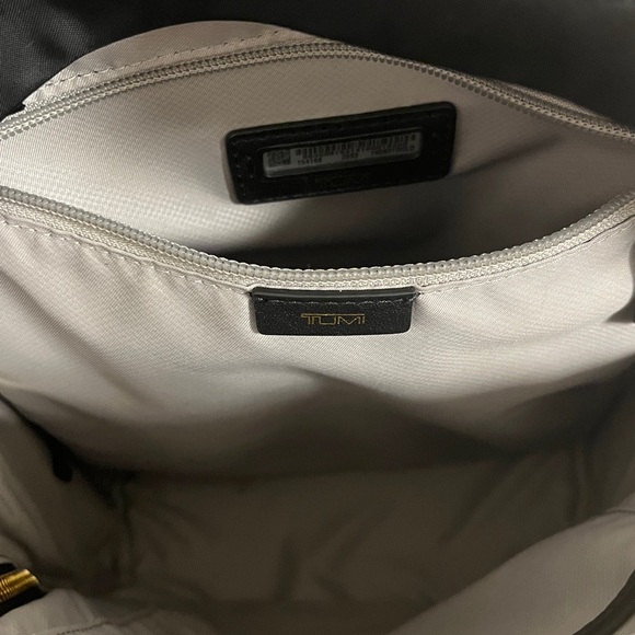 Tumi Jet Black Celina Medium Backpack with Gold Details - Picture 10 of 11